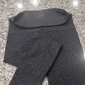 SPANX Black Leopard Jacquard High-Waist Leggings